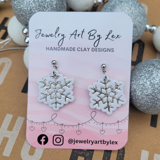 Silver Snowflake Dangles