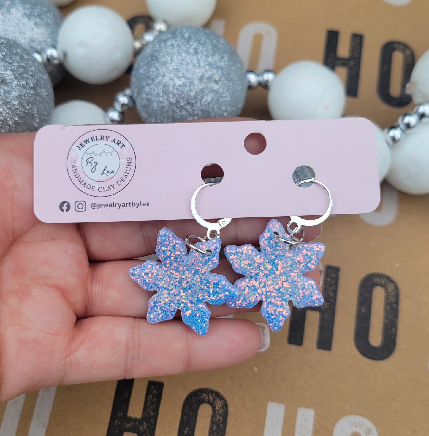 Icy Sparkle Snowflake Dangles