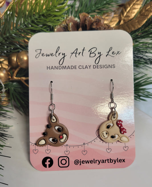 Reindeer Couple Dangle