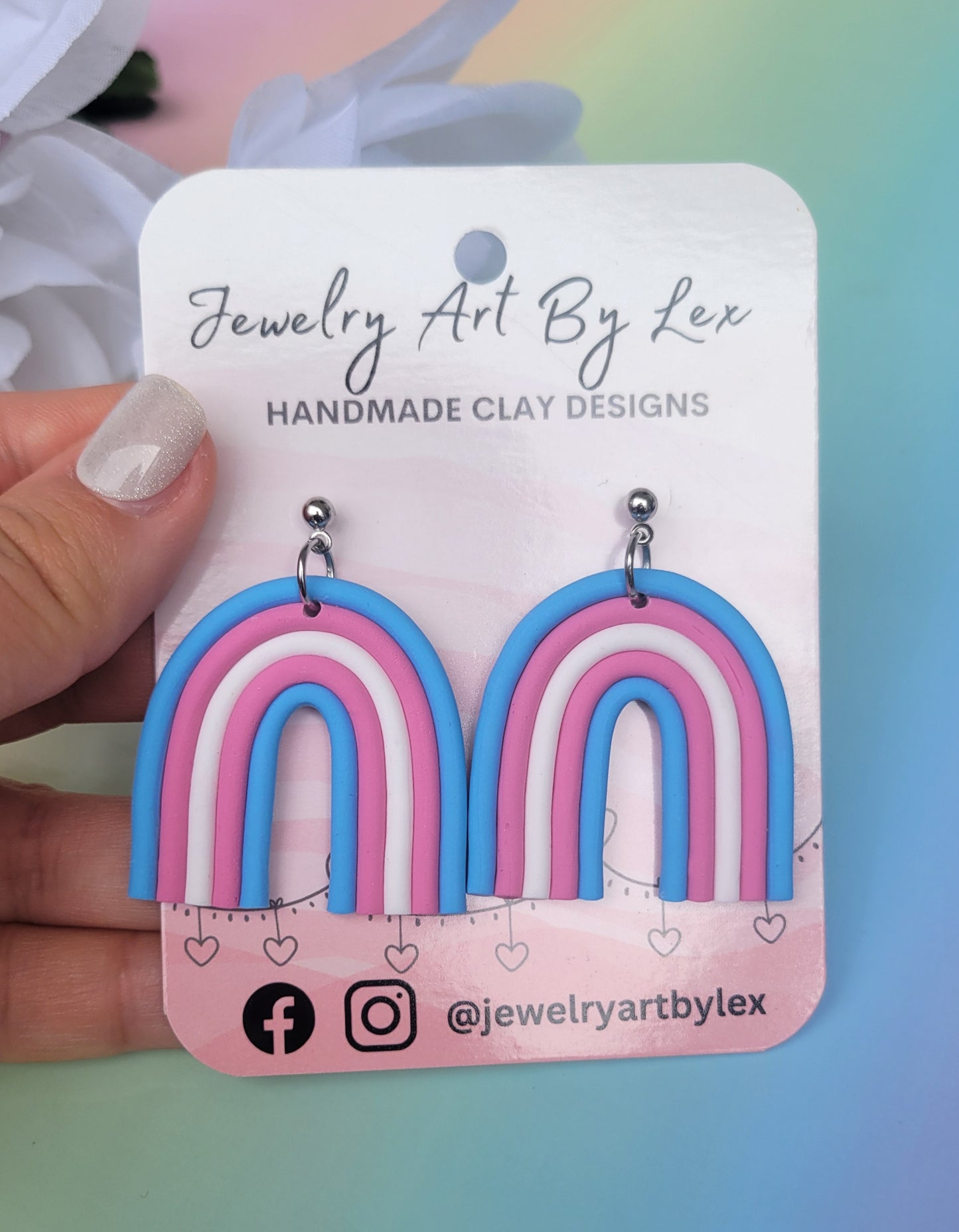 Transgender Rainbow Dangles