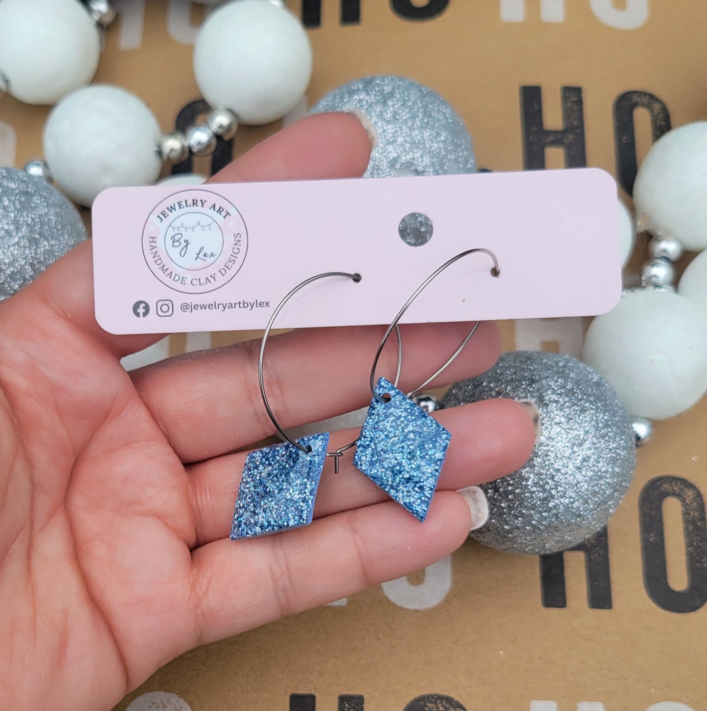 Frosted Glitter Hoops