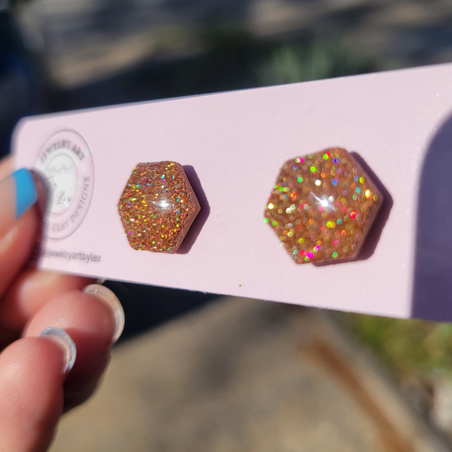 Holo Honeycomb Studs
