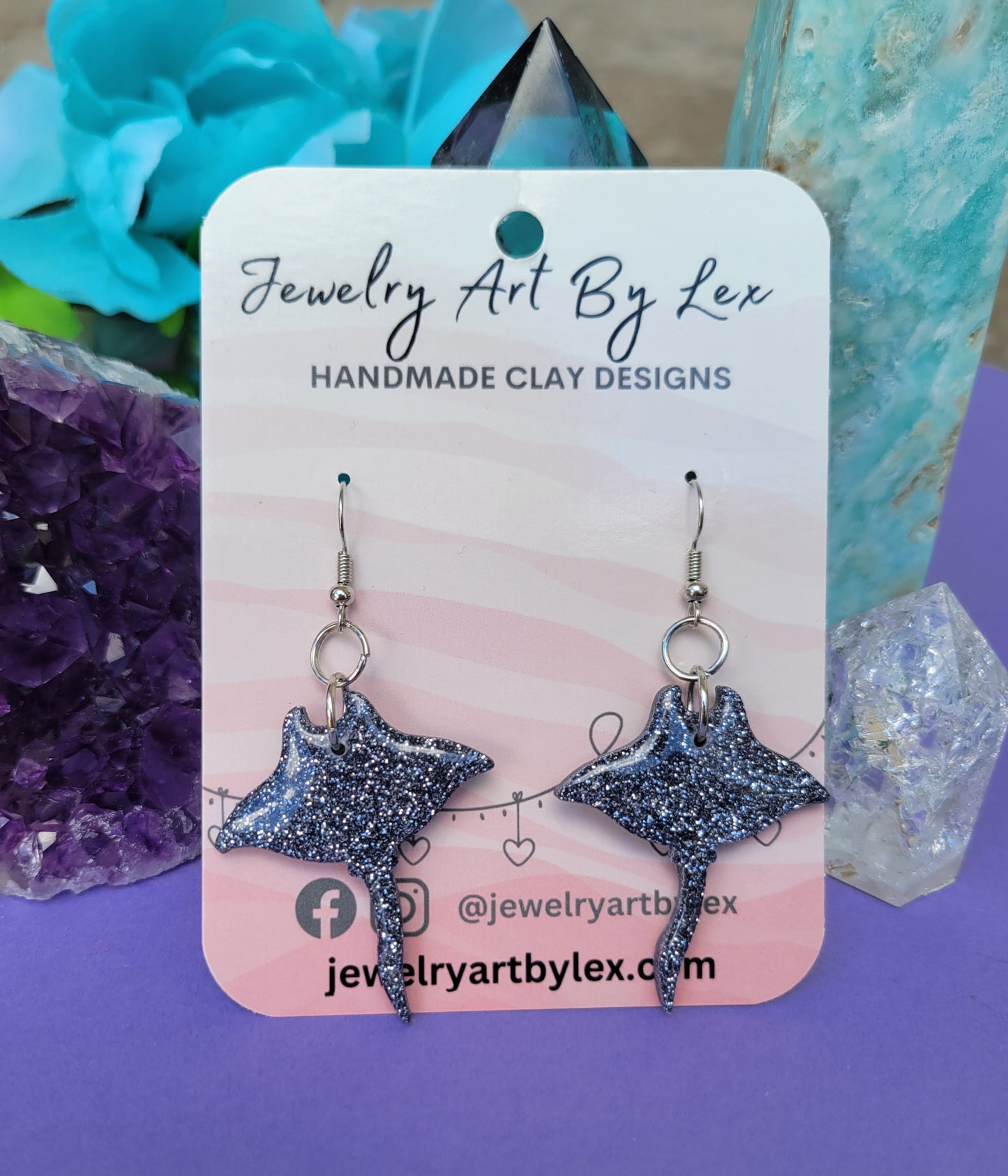 Glitter Ray Dangles