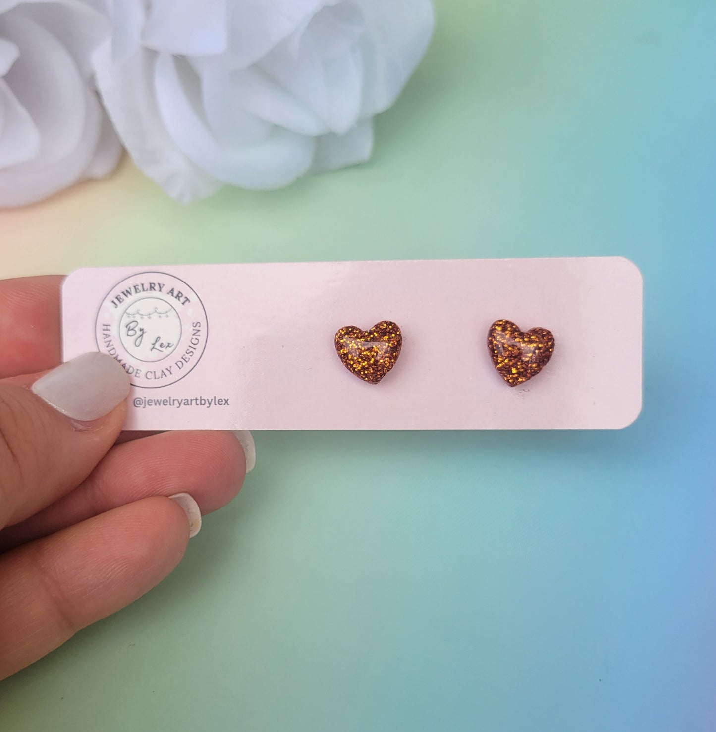 Bronze Mini Heart Studs