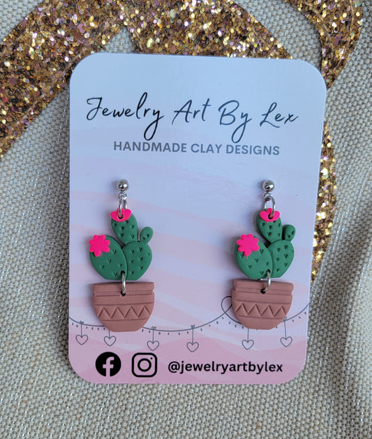 Potted Cactus Dangles