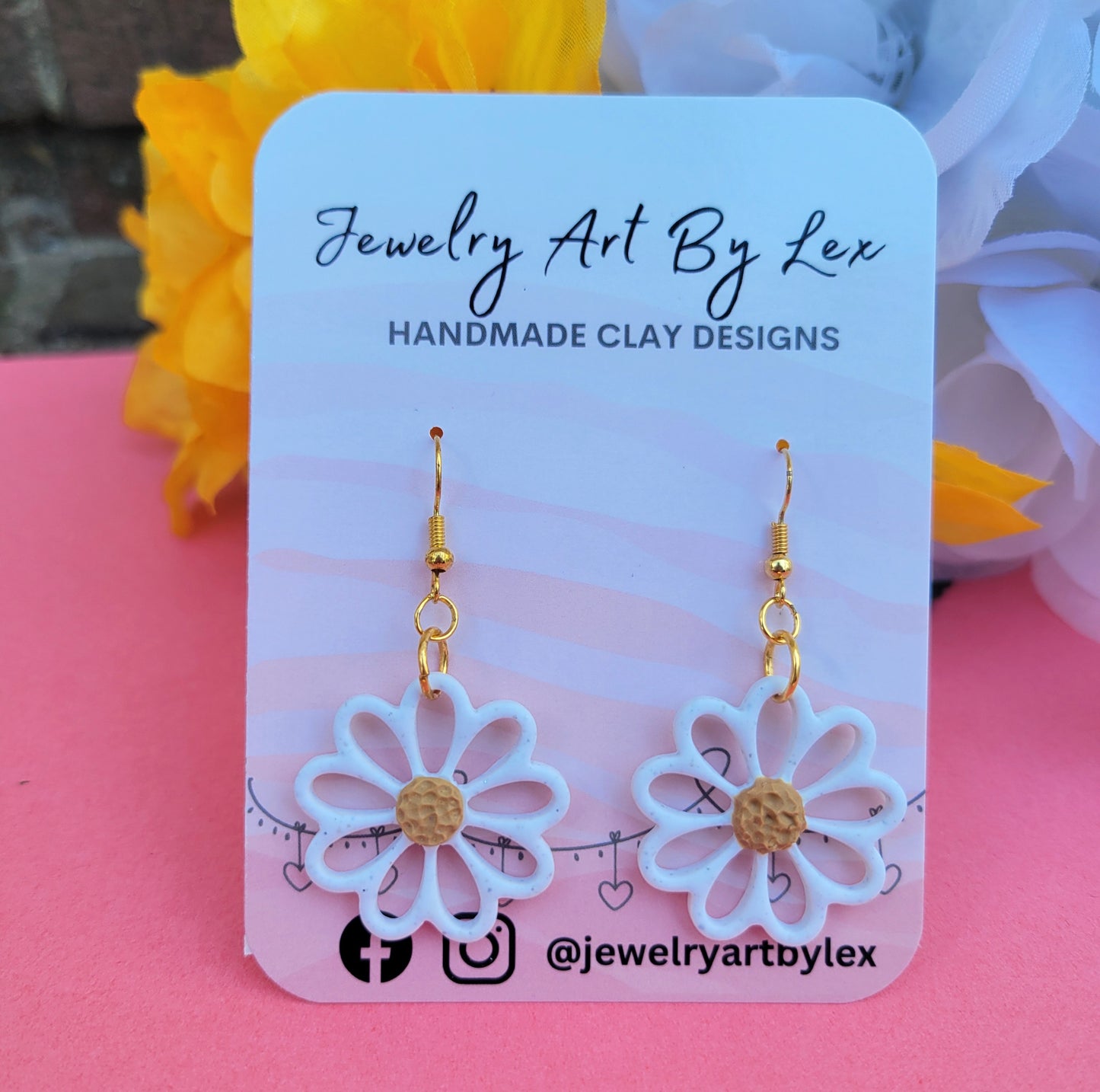 Hollow Daisy Dangles