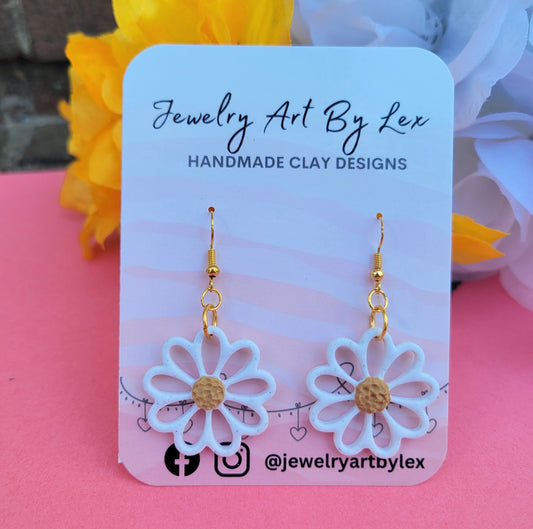 Hollow Daisy Dangles