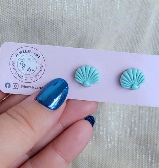 Mint Shell Studs