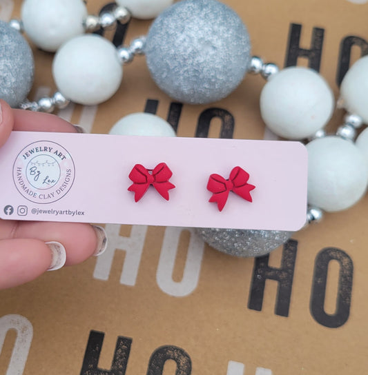 Red Bow Studs