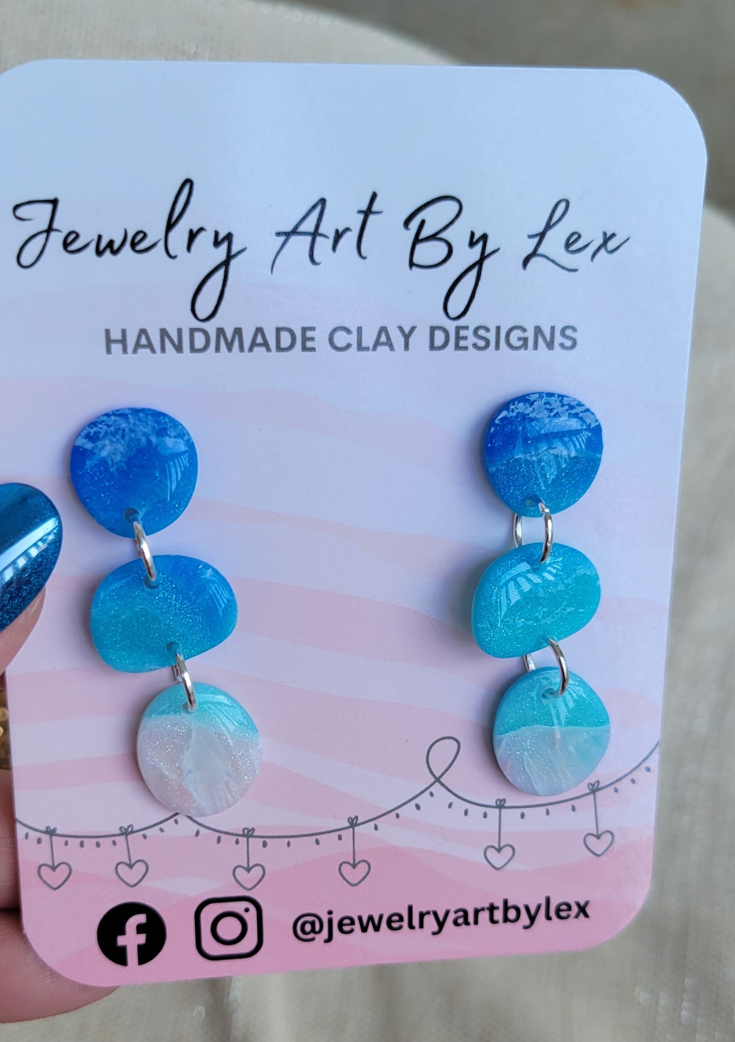 Fiji Waters Pebble Dangles