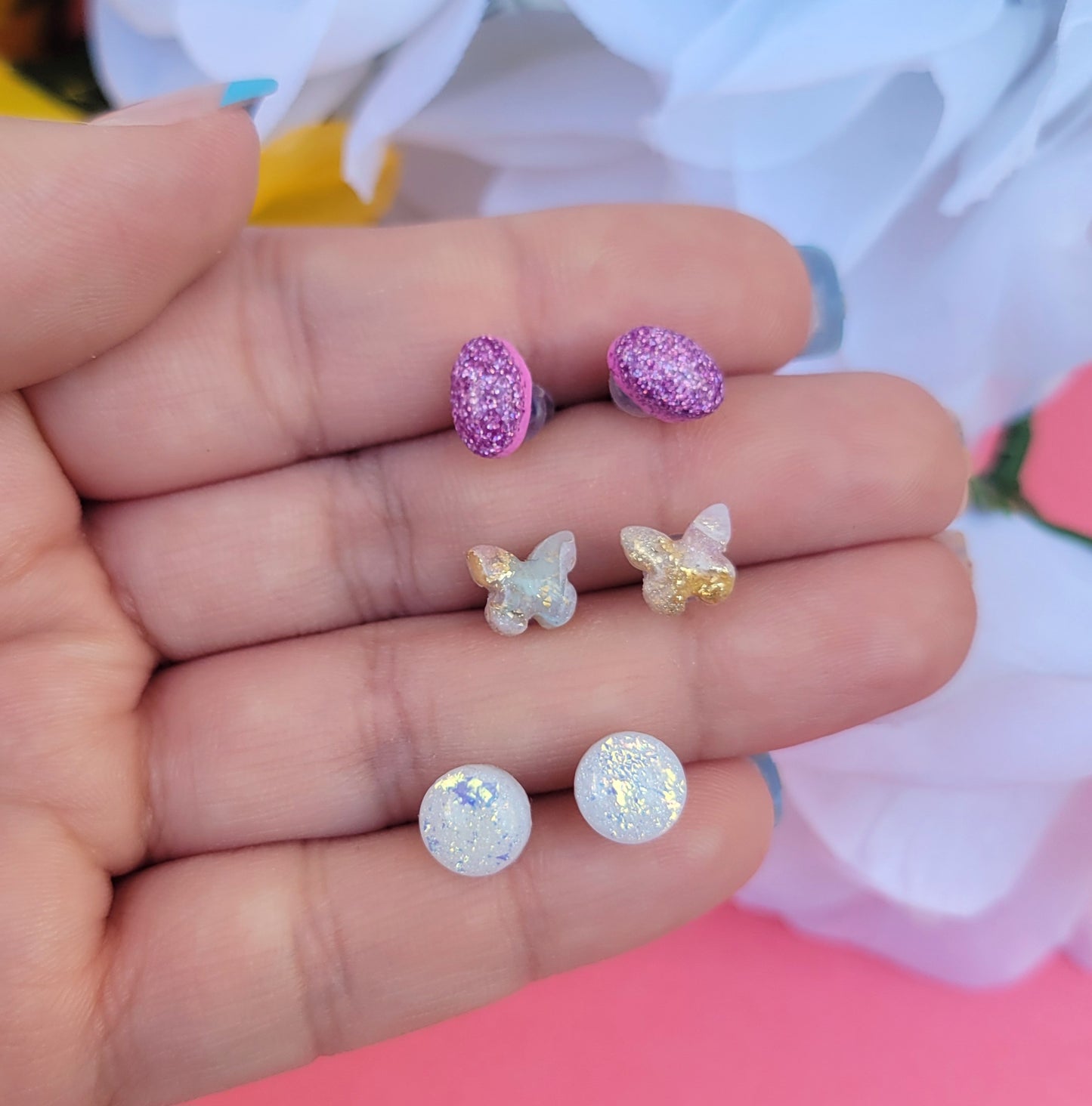 Flutter&Sparkle Stud Trio