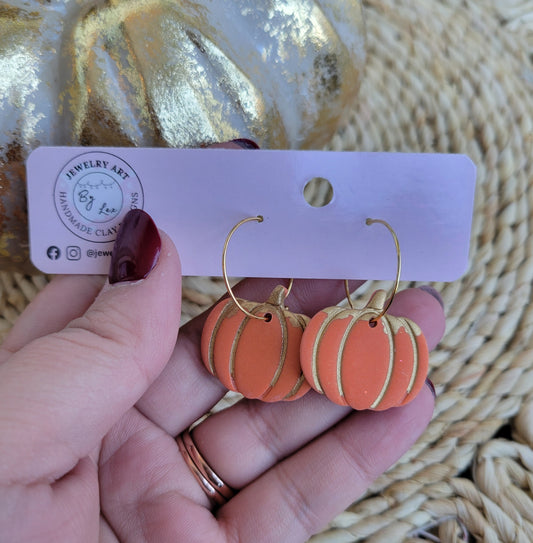 Orange/Gold Pumpkin Hoops