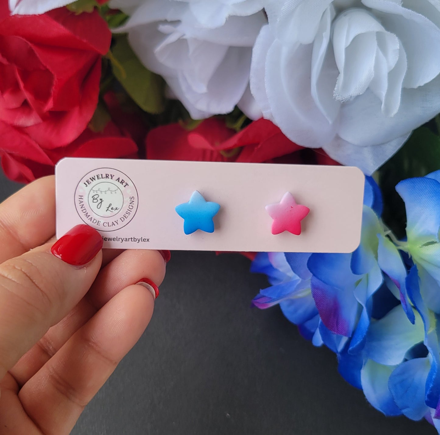 Mismatched Ombre Studs