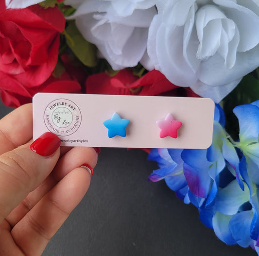 Mismatched Ombre Studs