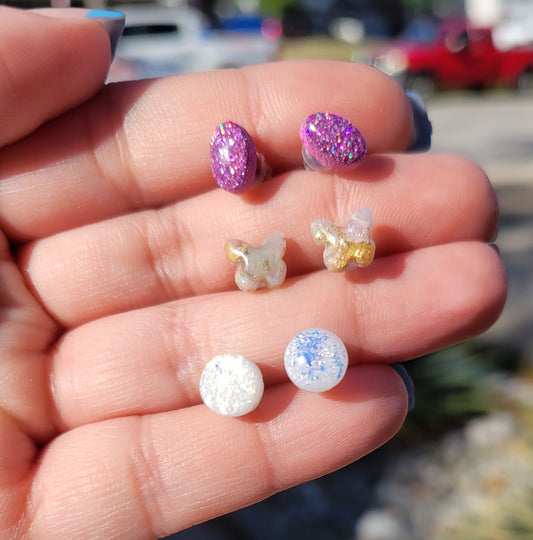 Flutter&Sparkle Stud Trio