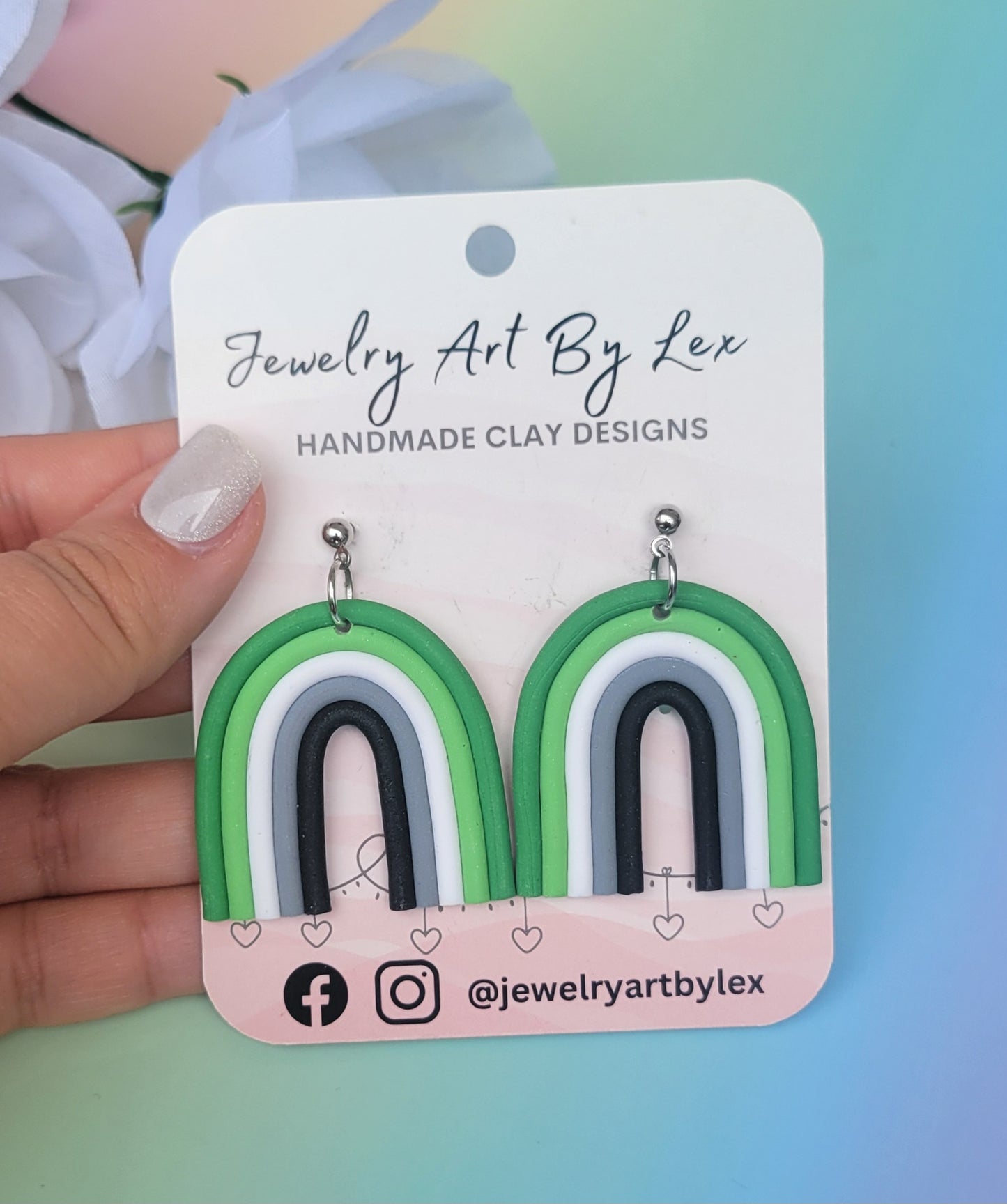Aromantic Rainbow Dangles