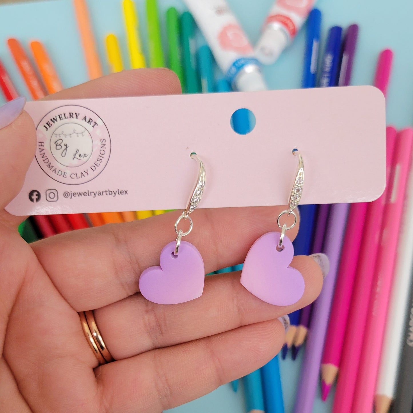 Ombre Heart Dangles