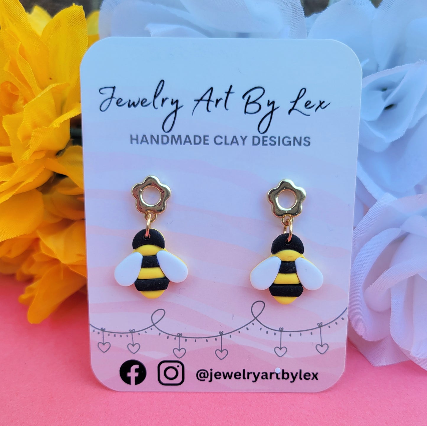 Flower Bee Dangles