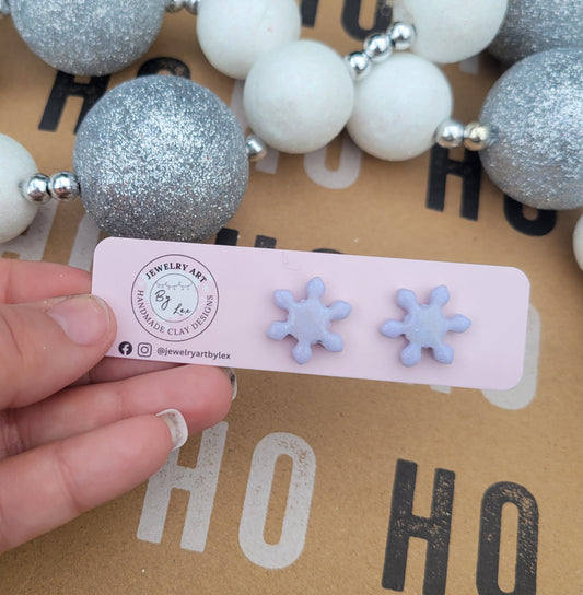 Shimmer Snowflake Studs