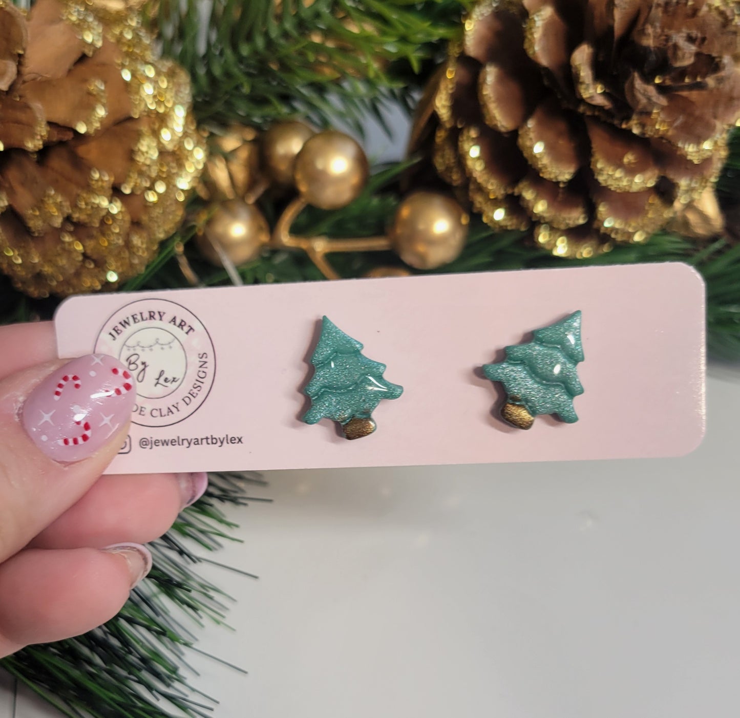 Shimmer Pine Studs